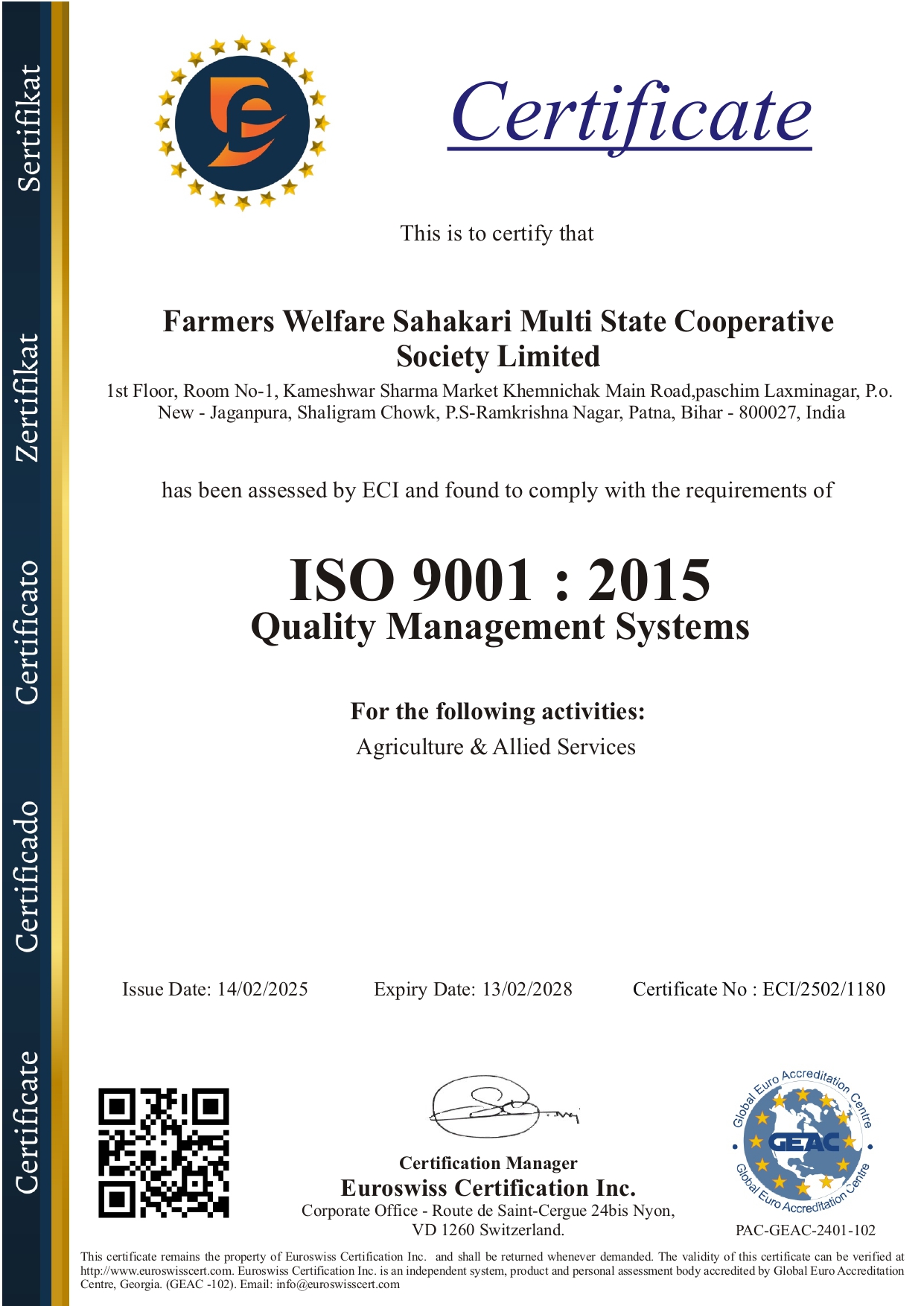 Certificate